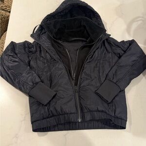 lululemon athletica Black Hooded Puffer Jacket